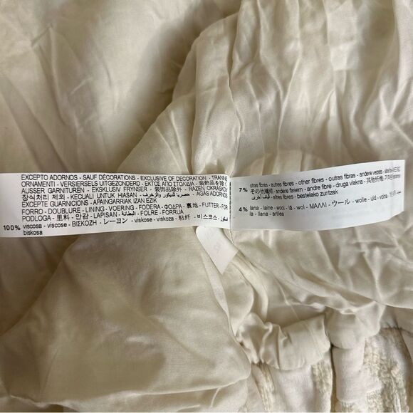 ZARA Vintage Quilted Cream Sherpa Jacket NWT - Picture 12 of 15